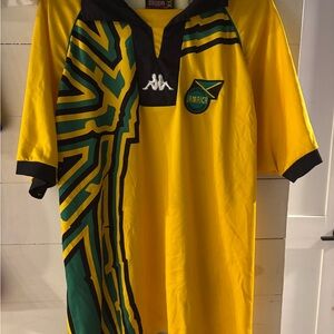 Kappa Yellow and Green Jamaica Jersey Size XL